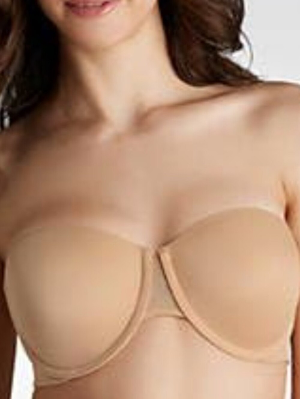 SPANX Bra-Cha-Cha Stay Put Strapless Bra, Beige, Sz 38D
